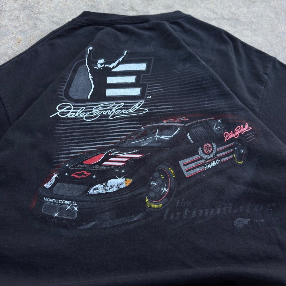 Vintage 90s Winner's Circle Dale Earnhardt NASCAR Racing Tee Black XL (h1)
